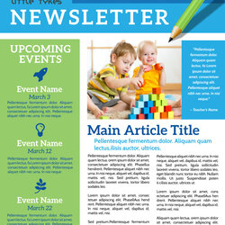 Peerless Monthly Daycare Newsletter Template Newsletters