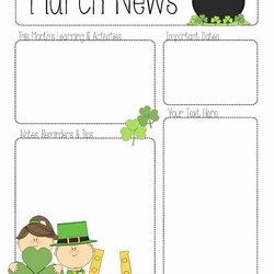 Preschool Newsletter Templates Free Fresh March Classroom