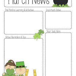 Fine March Newsletter Classroom Template Parent Crafty Kindergarten