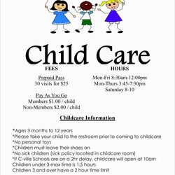 Template Ideas Sample Flyer Free Daycare Stunning Templates Flyers Printable Childcare Care Child Newsletter