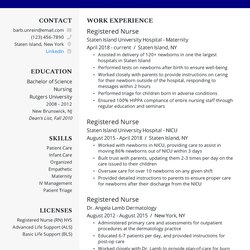 Peerless Nursing Resume Example Registered Thumb