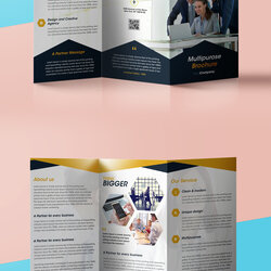 Brilliant Professional Corporate Fold Brochure Free Template Business Templates