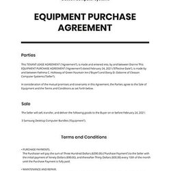 Magnificent Equipment Purchase Agreement Template Google Docs Word Apple Pages Contract Loan