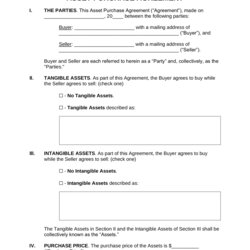 Excellent Purchase Agreement Template Free Word Templates Asset Real Agreements