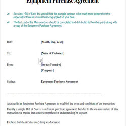 Splendid Free Simple Agreement Forms In Ms Word Form Purchase Equipment Sample