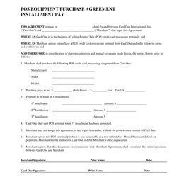 Sterling Credit Sale Agreement Template Equipment Purchase Example