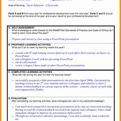 Excellent Sample Professional Development Plan Examples Plans Source New Of