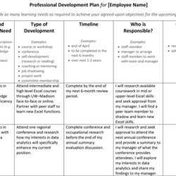 Outstanding Setting Career Goals Professional Development Madison Example Plan Sample Template