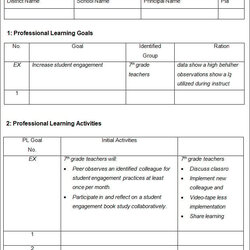 The Highest Standard Professional Development Plan Template Free Word Documents Download Examples School