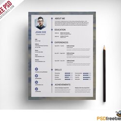 Outstanding Free Clean Resume Template And Templates Creative Modern Elegant Print Professional Editable