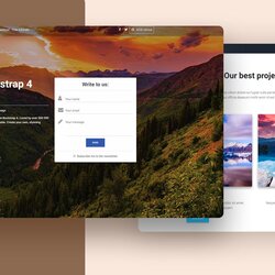Great Landing Page Free Template Bootstrap And Material Design
