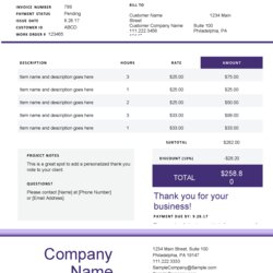 Marvelous Free Download High Quality Invoice Template Excel Templates Service Word