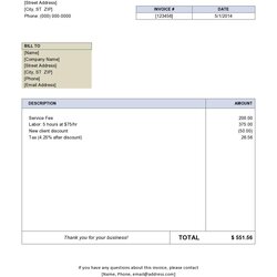 Excellent Free Printable Invoice Template Microsoft Word