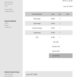 Free Basic Invoice Template Invoices Freelance Marketing Billing Download Word Sample