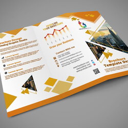 Excellent Modern Fold Brochure Design Free Flat Template