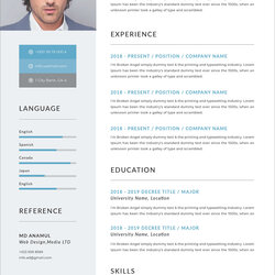 High Quality Free Professional Resume Template In Doc Format Good
