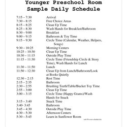 Best Images Of Printable Preschool Daily Schedule Templates Free Sample Via
