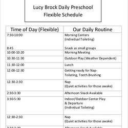Sublime Daily Schedule Preschool Template Org Master Of Documents Printable Save Free