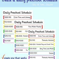 Cool How To Create Preschool Schedule That Works Stay At Home Educator Daily Classroom Schedules Examples