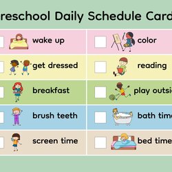 Champion Preschool Daily Schedule Template Printable Templates Cards