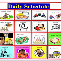 The Highest Quality Preschool Daily Schedule Template With Pictures