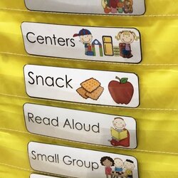 Excellent Visual Schedule Pocket Chart Cards Classroom Daily Routine Agenda Schedules Daycare Preschoolers