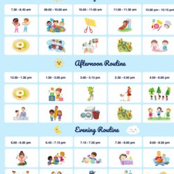 Great Home School Preschool Schedule Daily Routines Printable Editable