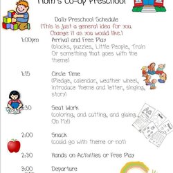 Splendid Daily Schedule Template For Preschool Printable Daycare Lessons School Class Schedules Regard Nine