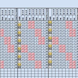 Entry By For Customized Shift Scheduler Using Excel Microsoft Contest Week List Post