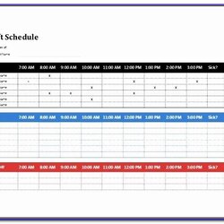 Hour Shift Schedule Template Excel Rotating Templates