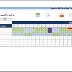 Legit Free Printable Rotating Shift Schedule Template Excel Rotation Continental Hour Roster Schedules