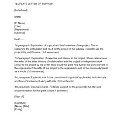 Superlative Editable Letter Of Support Templates Examples Template Kb
