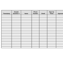 Out Of This World Sign Up Sheet In Templates Word Excel
