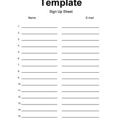 Sign Up Sheet In Templates Word Excel