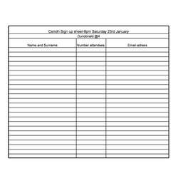 Smashing Sign Up Sheet In Templates Word Excel Potluck