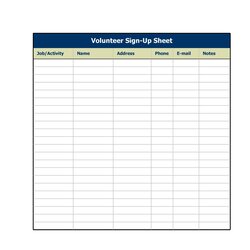 Supreme Sign Up Sheet In Templates Word Excel