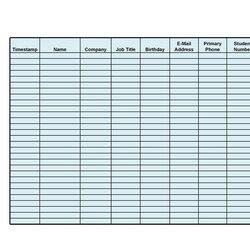 Sign Up Sheet In Templates Word Excel Template Printable Time Attendance