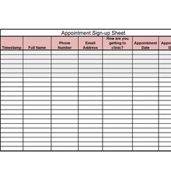 Admirable Sign Up Sheet In Templates Word Excel Template Printable