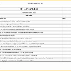 Supreme Free Punch List Template Of Construction Schultz