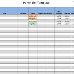 Brilliant Punch List Template Construction Logs Excel Examples