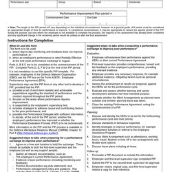 Excellent Performance Improvement Plan Templates Examples Template Kb