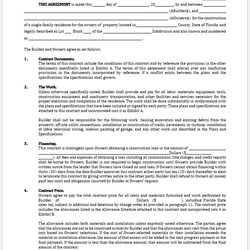 Fantastic Free Printable Residential Construction Contract Template Contracts
