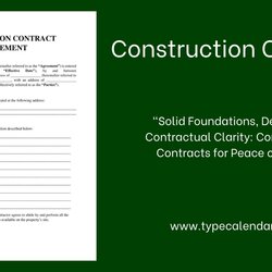 Super Free Printable Construction Contract Templates Word Sample