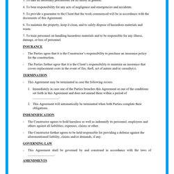 Superlative Free Construction Contracts Template Contract Agreement Business Doc