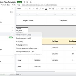 Peerless Free Project Plan Template For Excel Download As
