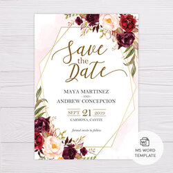 Superior Microsoft Word Save The Date Templates Throughout Template