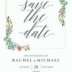 Save The Date Template Instant Editable