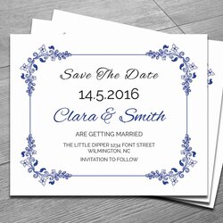 Wizard Wedding Save The Date Template Printable Editable Postcard