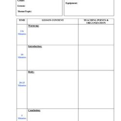 Admirable Lesson Plan Template Physical Education Plans Blank Templates Elementary Choose Board Sample Use