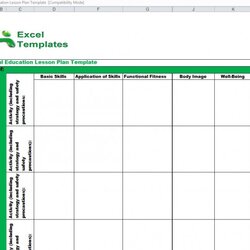 Magnificent Physical Education Lesson Plan Template